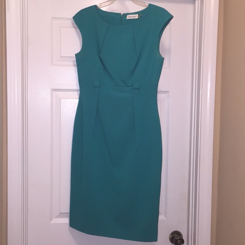 Turquoise Calvin Klein dress